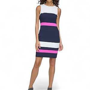 Marc New York Womens Sleeveless Sheath Dress Size 4 New with Tags Colorblock NWT